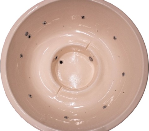 Balia ogrodowa PremiumLine Ø200 – wersja z 2 systemami masażu oraz piecem zewnętrznym